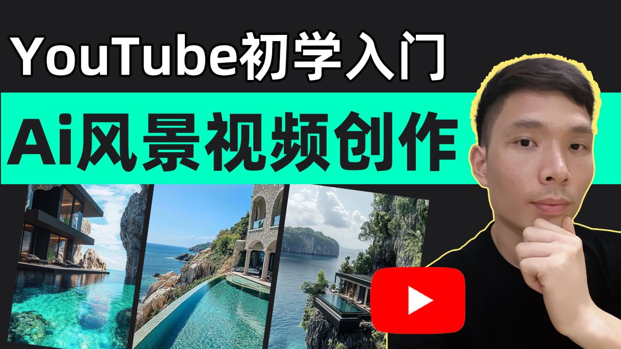 YouTube油管入门教程：AI风景短视频快速制作方法，AI生成热门视频实战教学