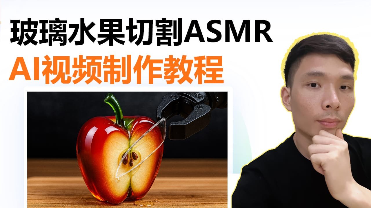 超治愈AI玻璃水果切割视频怎么做？用Pollo AI一键生成！