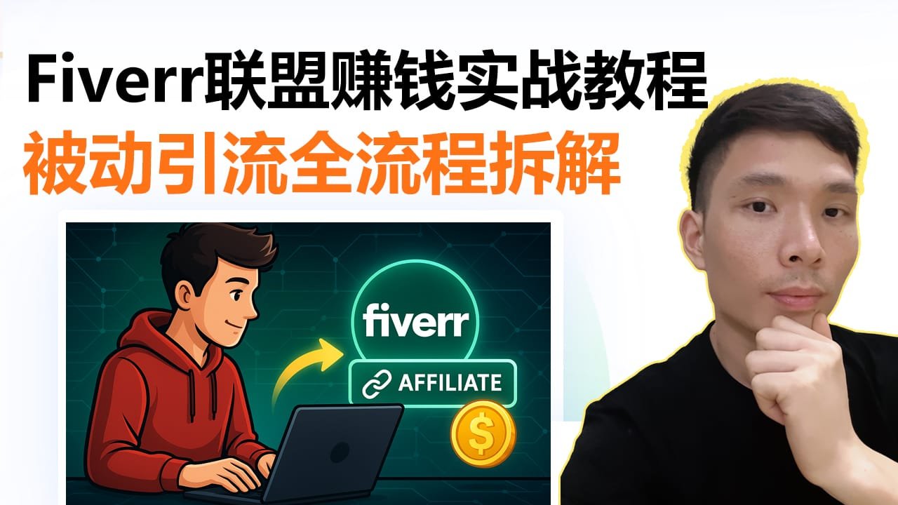 Fiverr联盟营销实战教程：新手也能复制的网上副业项目？完整被动引流推广流程教学