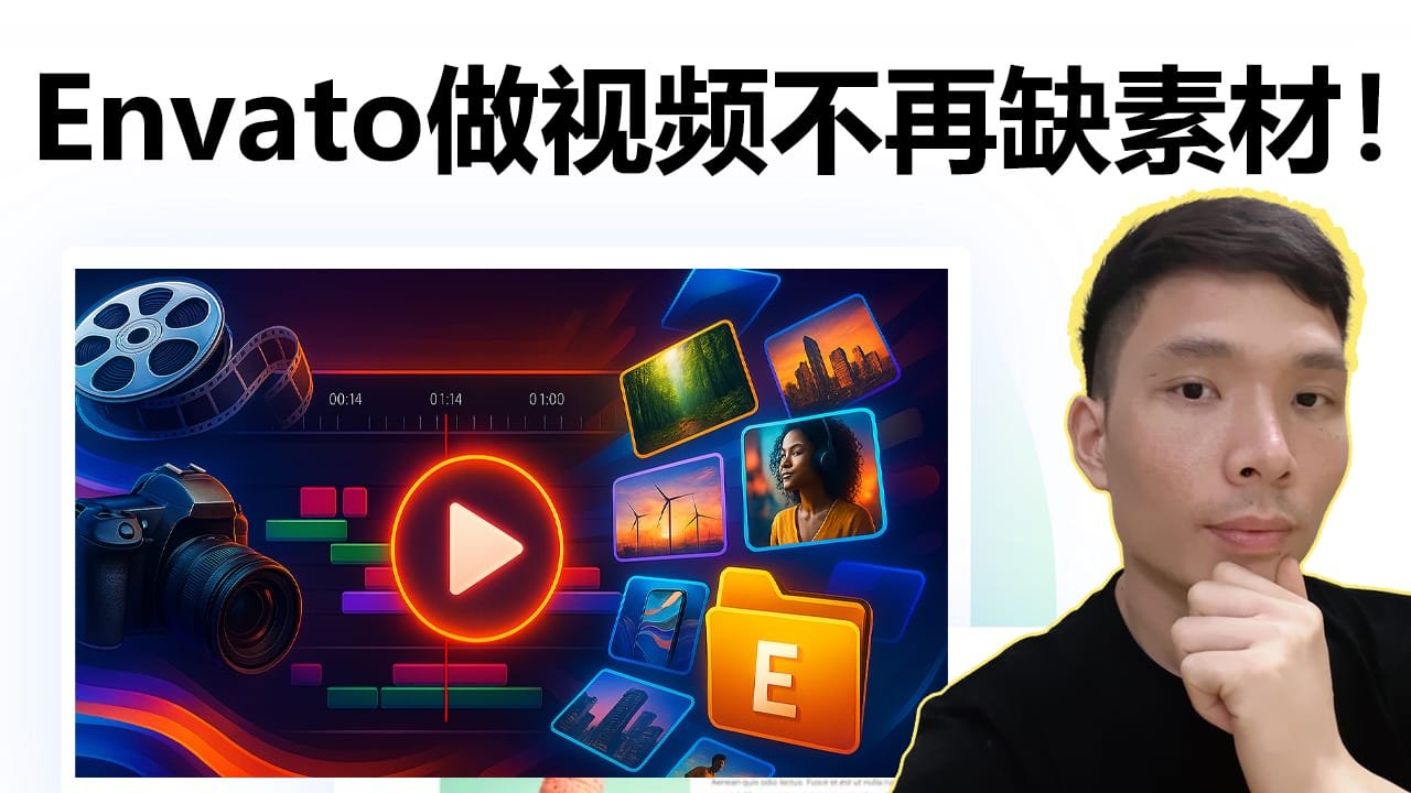 我到底去哪找高清视频无版权素材？亲测 Envato Elements，一站式搞定视频素材