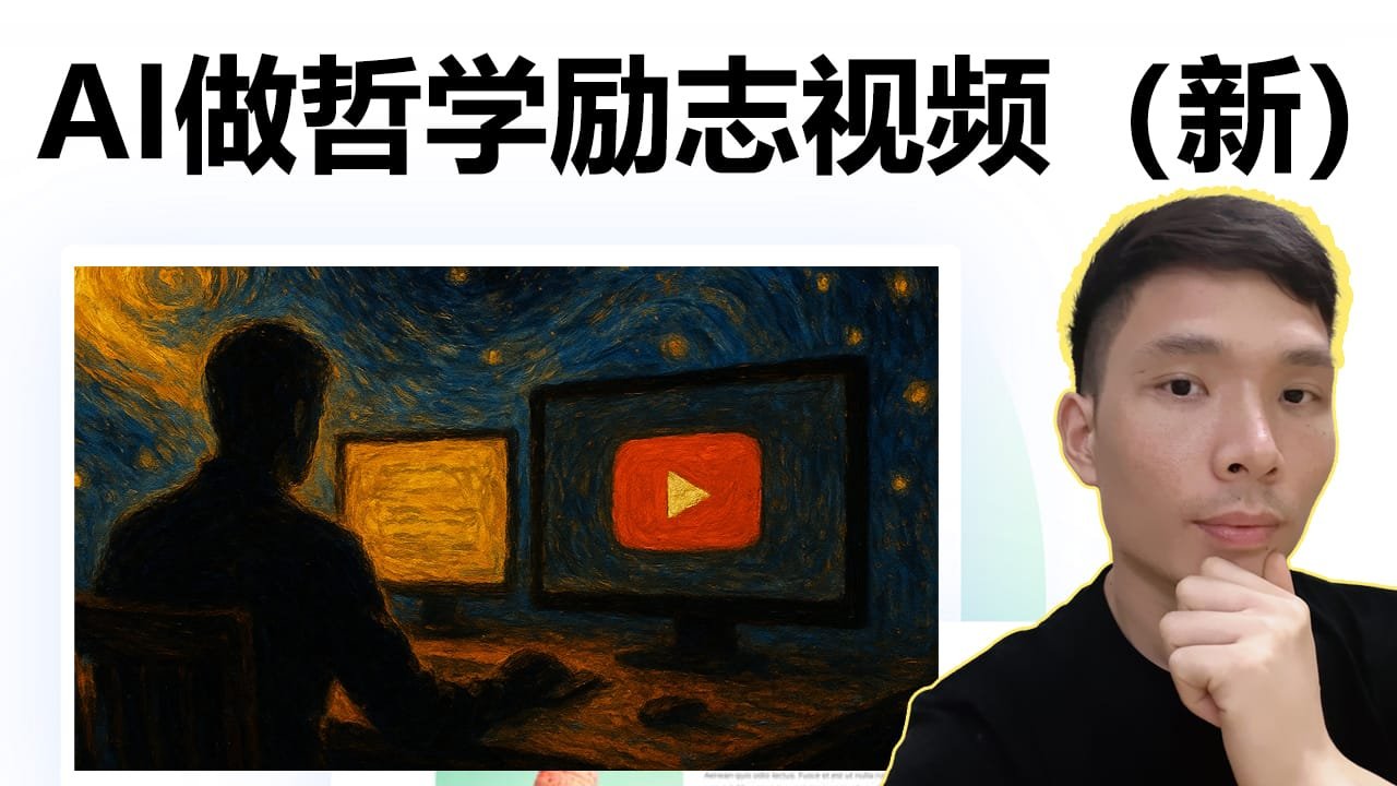 AI 做视频赚美金：从零开始打造英文哲学油画风 YouTube 无露脸频道