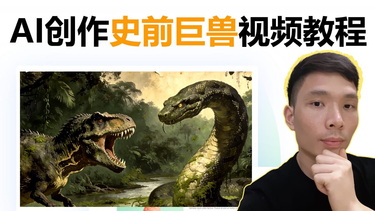 YouTube教程：如何用AI制作远古生物科普视频教程