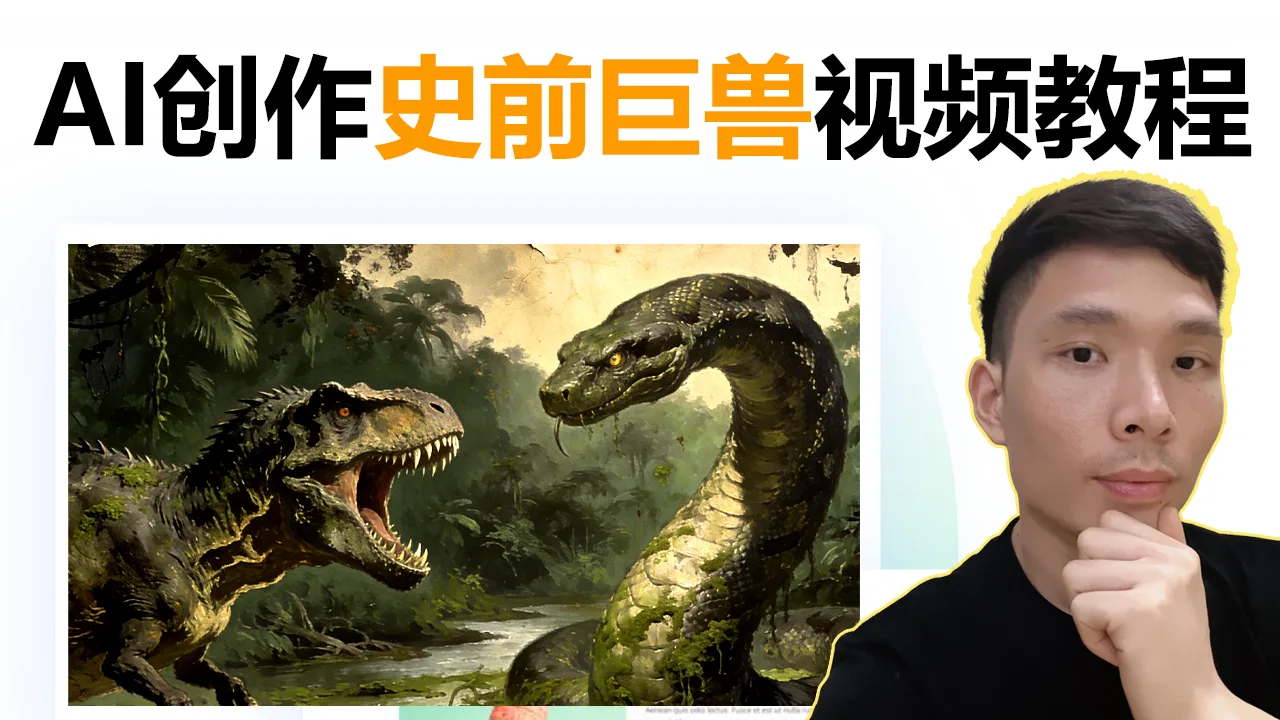 YouTube教程：如何用AI制作远古生物科普视频教程