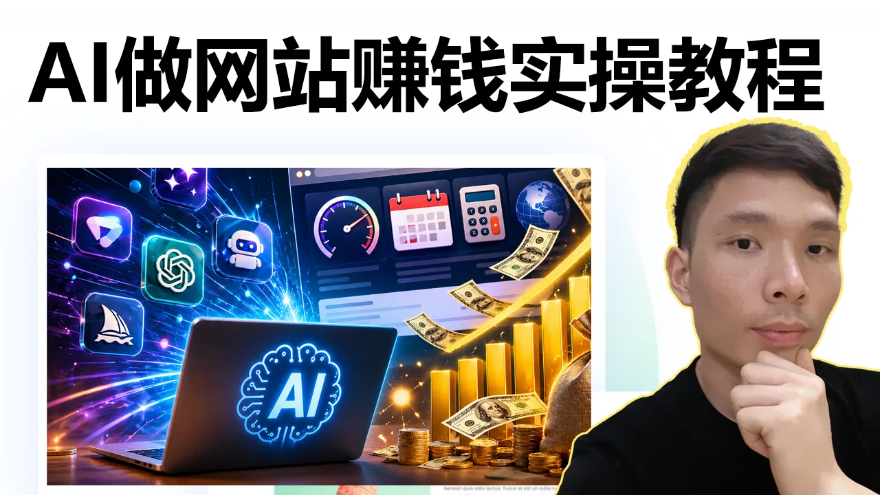 普通人如何用AI做网站赚钱？用Hostinger Horizons搭建AI工具网站：无代码建站 + 广告赚钱教程