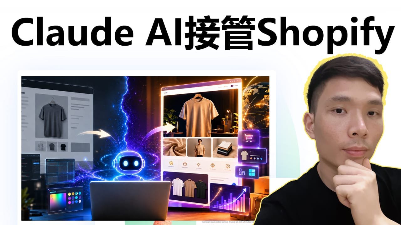 Claude AI + Shopify实操教程：AI改主题、改产品页，跨境电商独立站新玩法