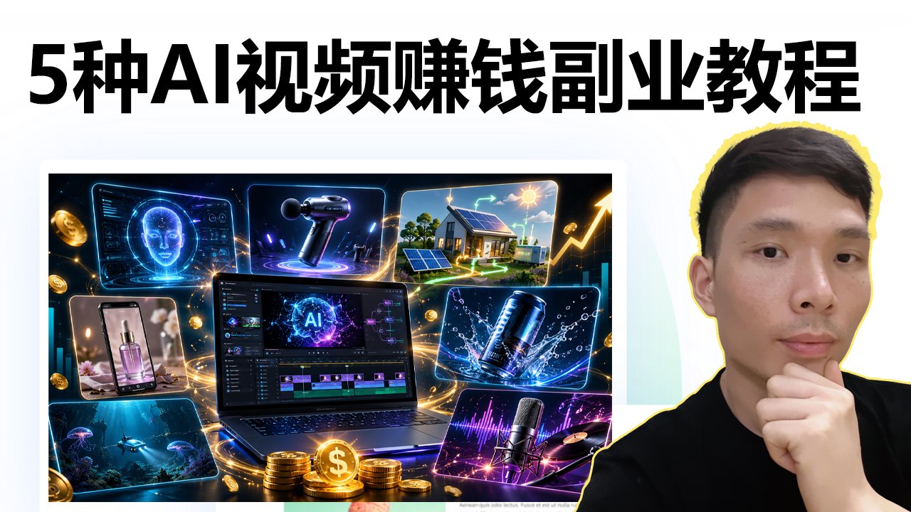 5种AI视频赚钱方法！新手也能在Fiverr接单赚美金副业项目